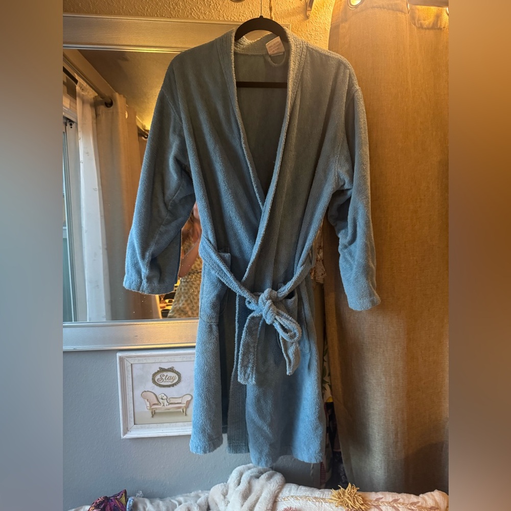 Melsimo Blue Terry Cloth Towel Robe